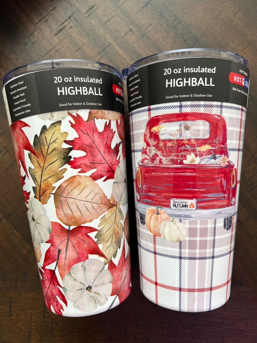 2 NWT fall insulated cups